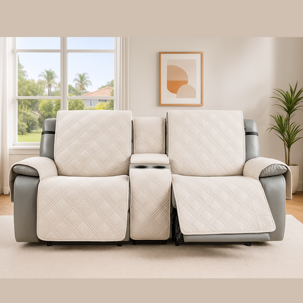 2-Seater Recliner Cover with Middle Console