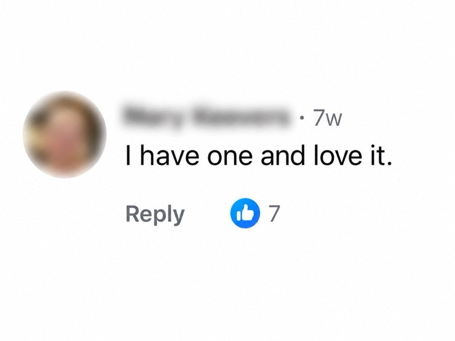 An anonymised Facebook customer comment shared with AussieAura