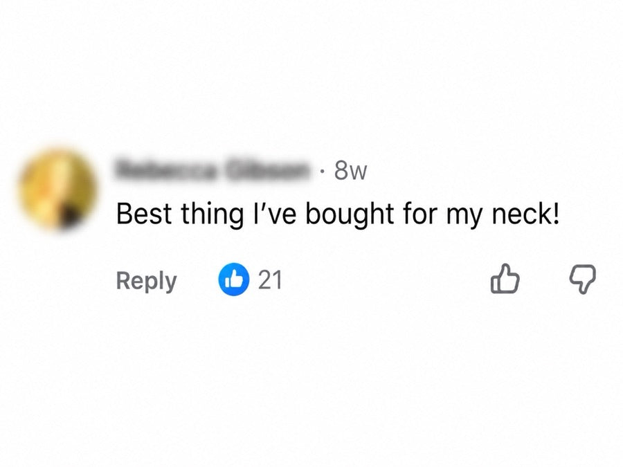 An anonymised Facebook customer comment shared with AussieAura
