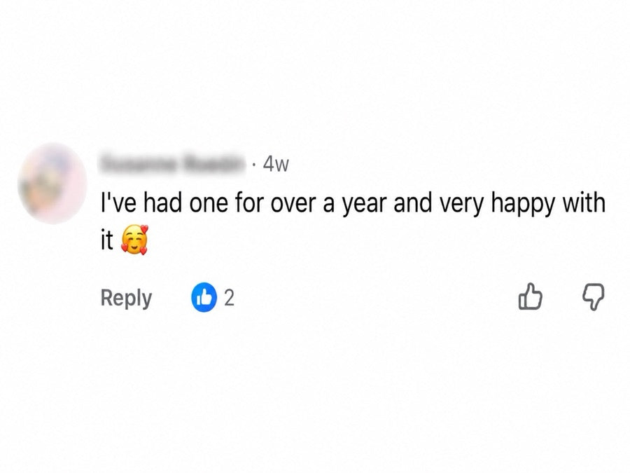 An anonymised Facebook customer comment shared with AussieAura